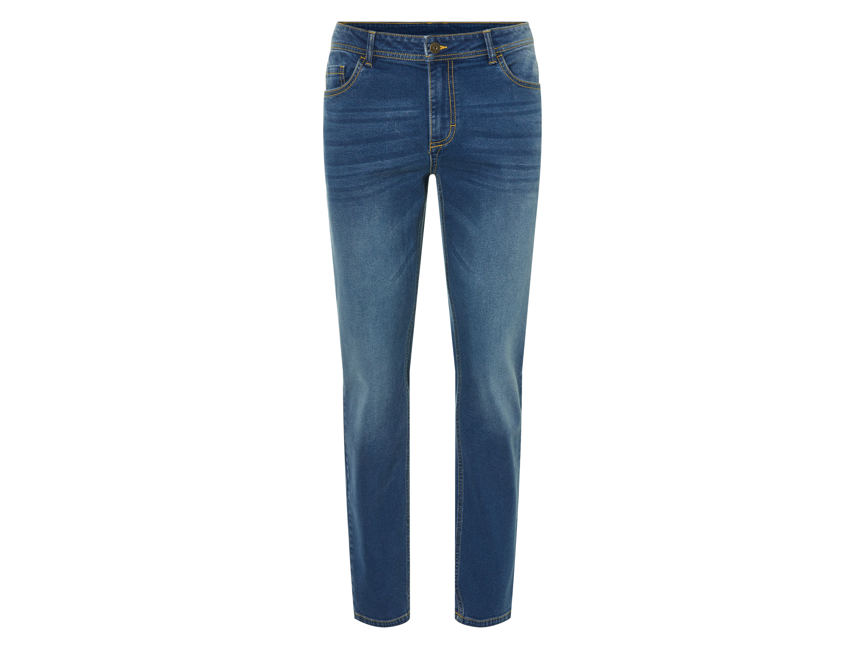 Livergy Jeansy męskie Slim Fit z bawełną Ciemnoniebieski, 46 30/32
