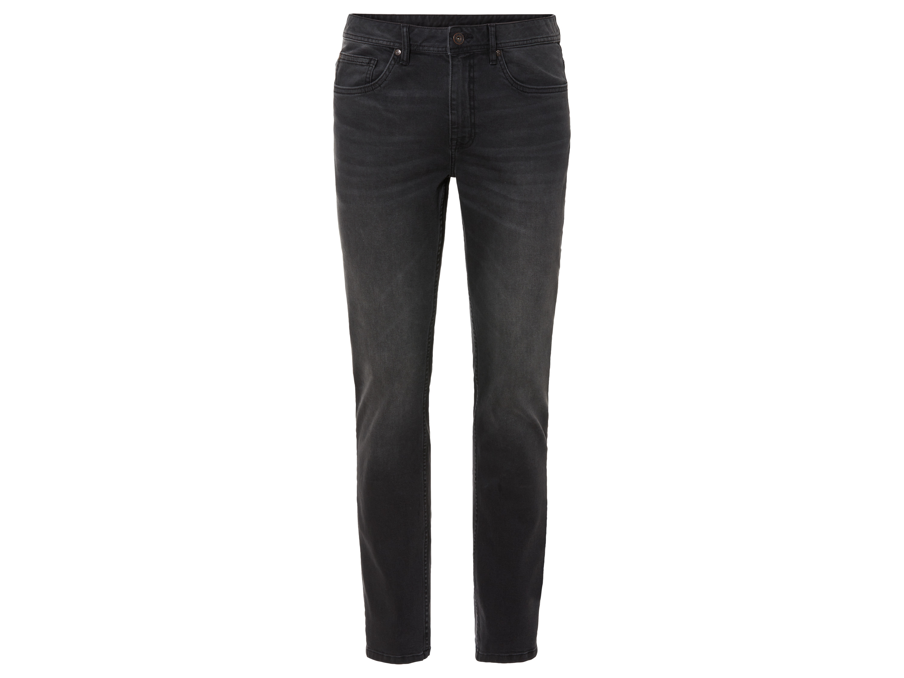 Livergy Jeansy męskie z bawełną, slim fit 56 40/32, Szary