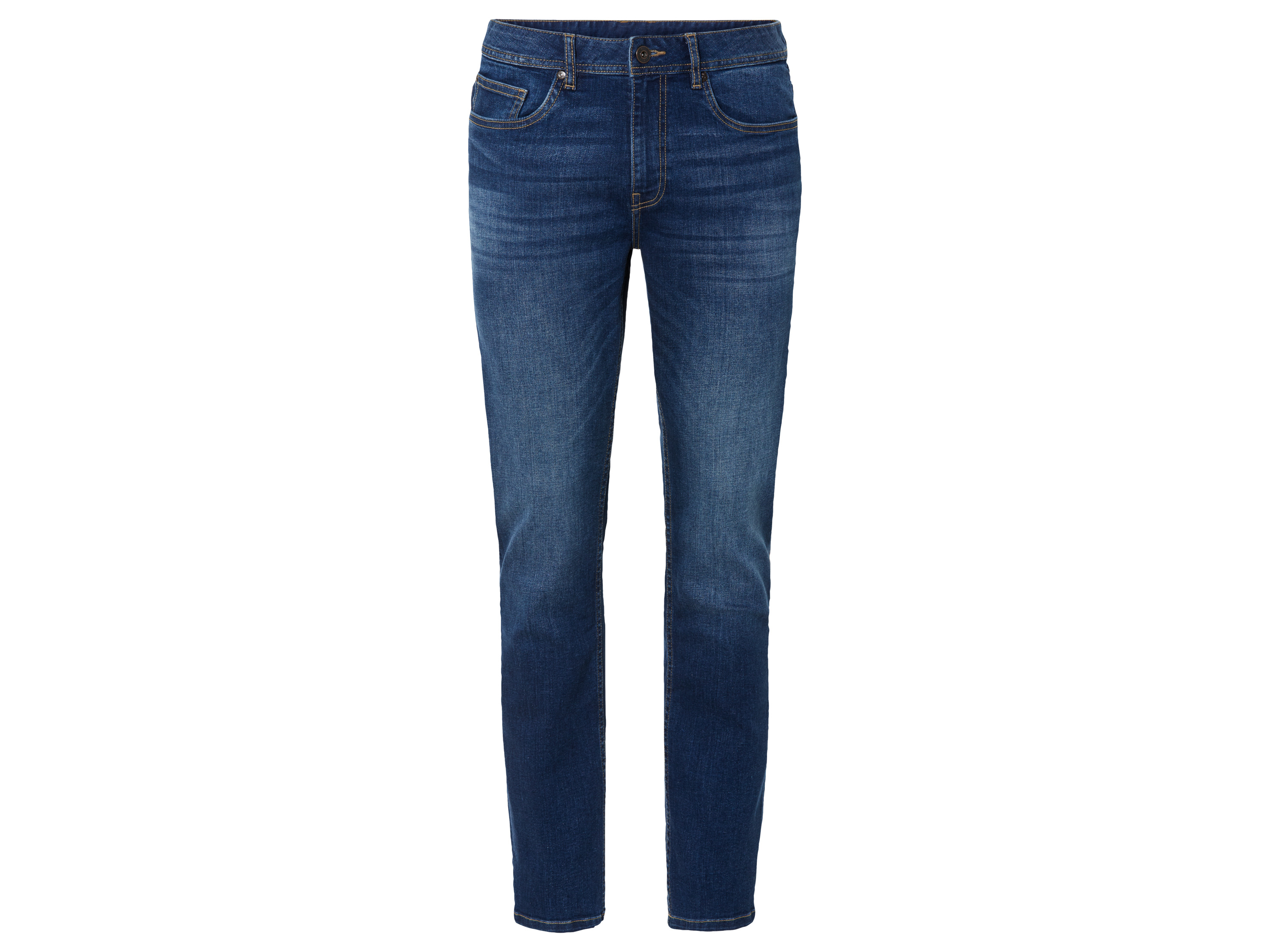 Livergy Jeansy męskie z bawełną, slim fit 54 38/32, Niebieski