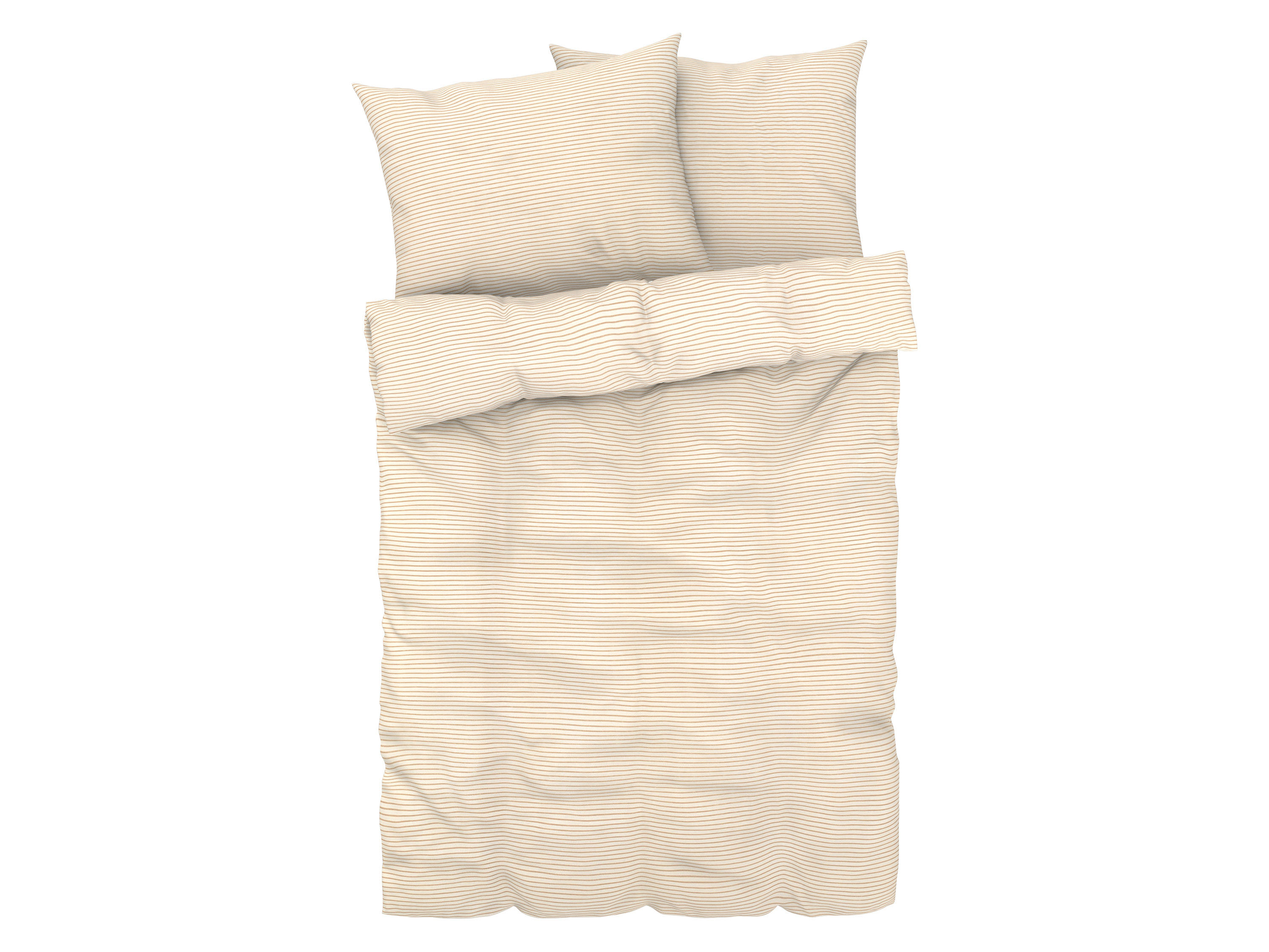 Livarno home Pościel renforcé z kory, 220 x 220 cm Beżowy w paski
