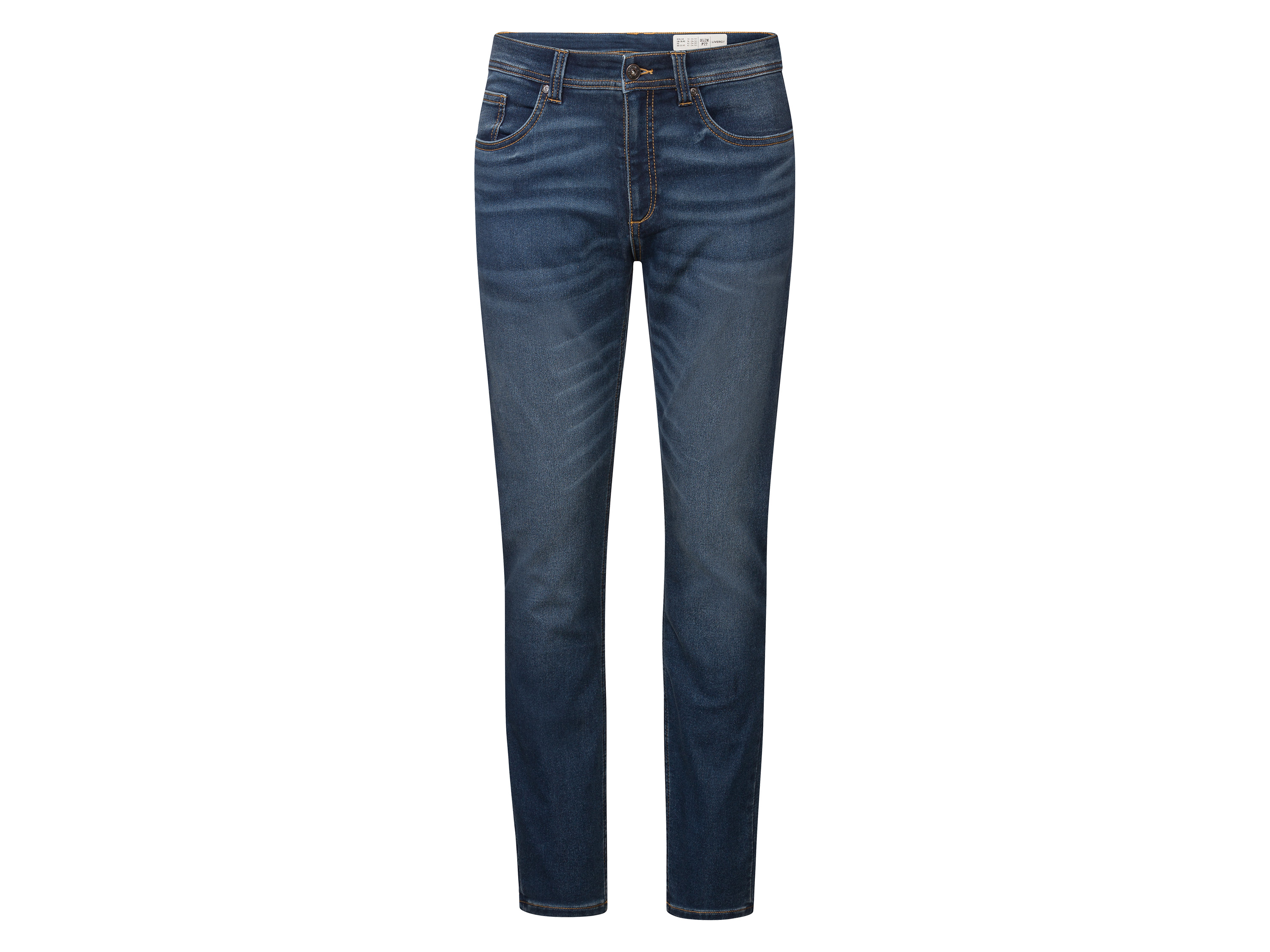 Livergy Jeansy męskie, slim fit 50, Ciemnoniebieski