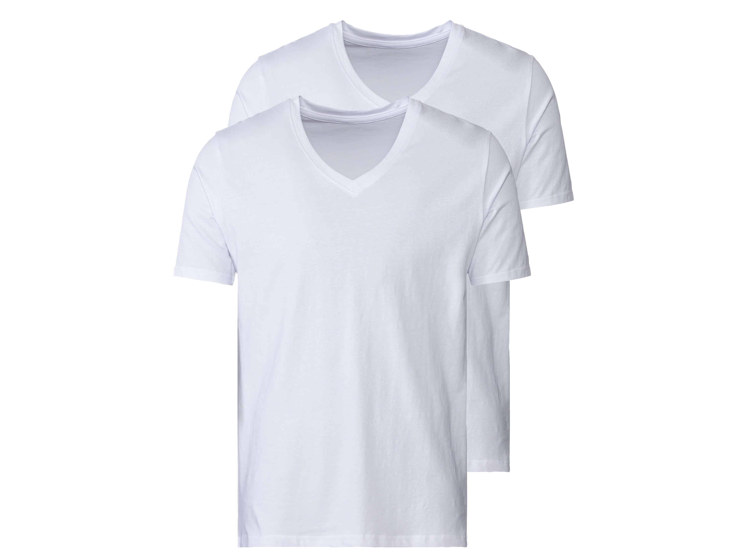 Mexx T-shirt męski z bawełną, 2 sztuki Biały/dekolt w kształcie litery V, XXL