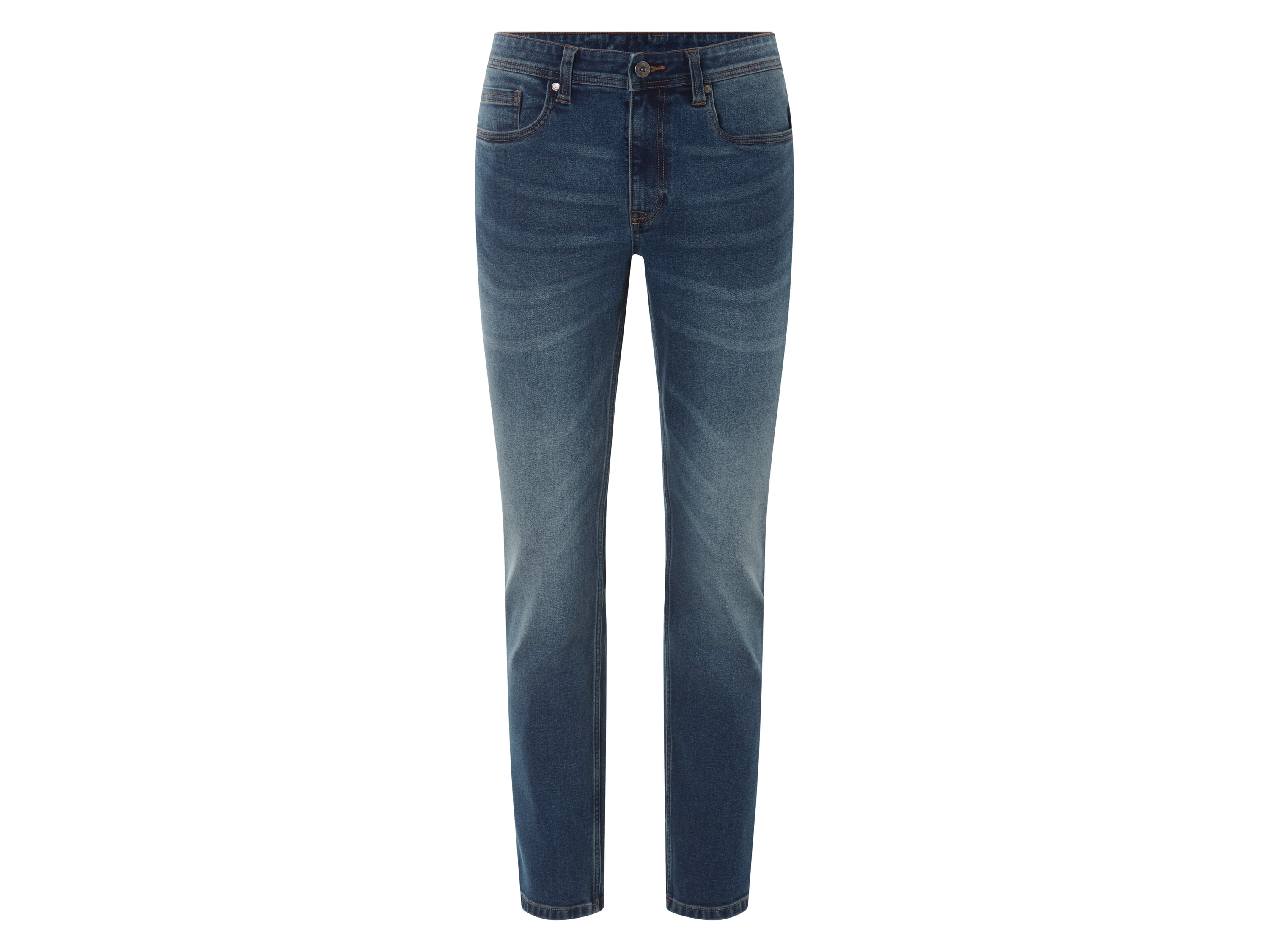 Livergy Jeansy męskie z bawełną, Slim Fit Ciemnoniebieski, 48 32/32