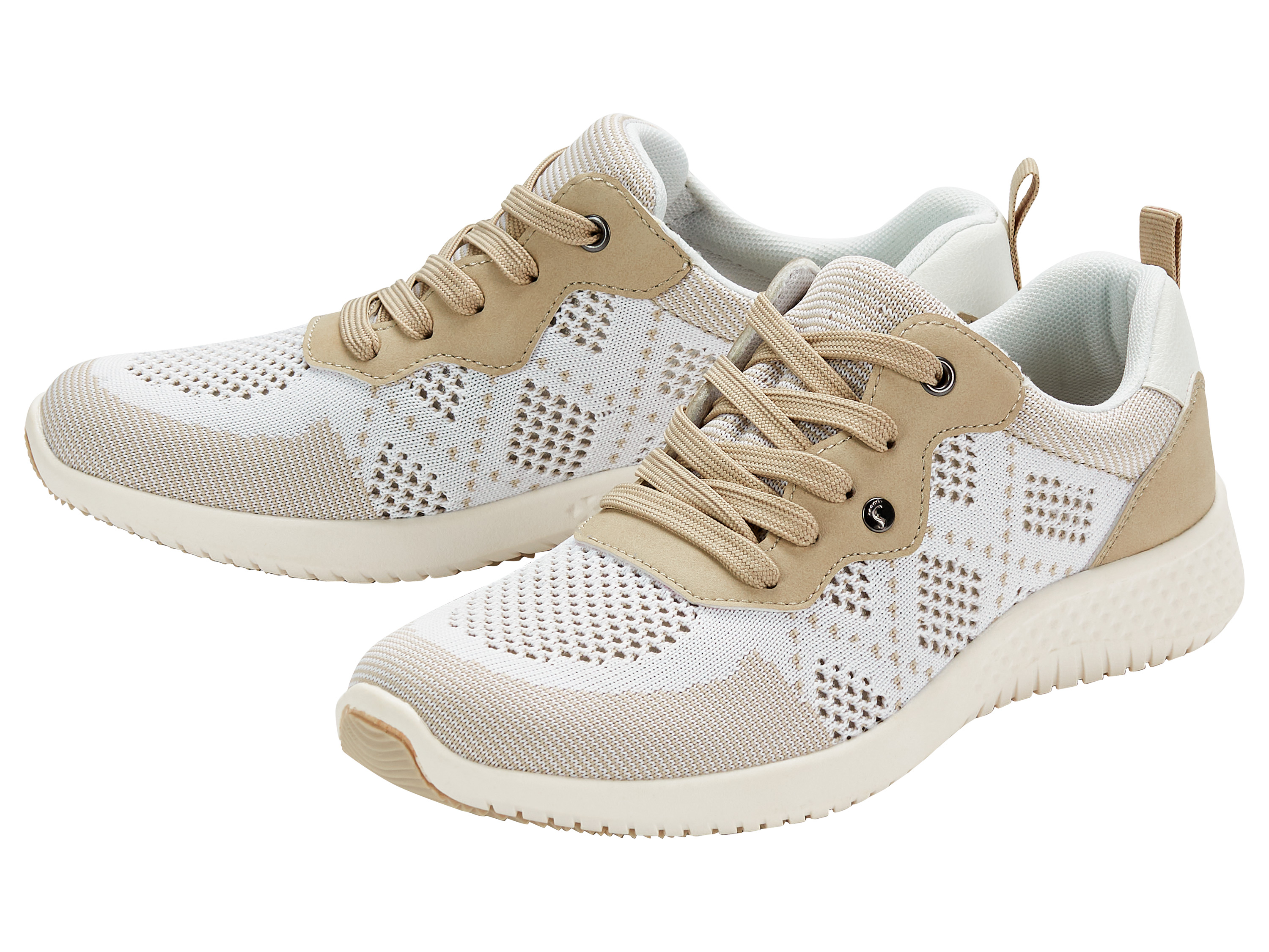 Sneakersy / saboty damskie ze skórzaną podeszwą Beżowy, 38