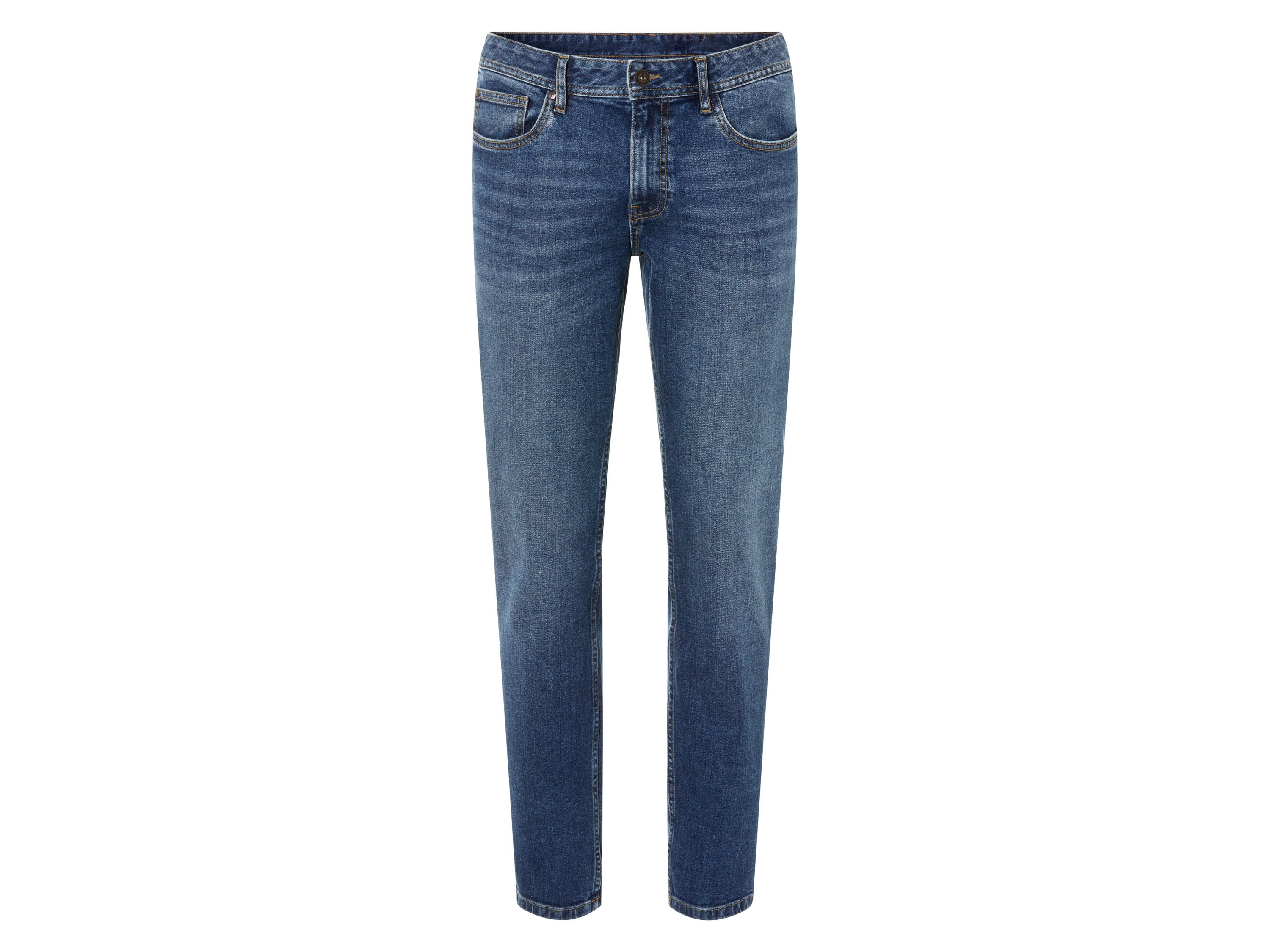 Livergy Jeansy męskie z bawełną, Slim Fit 52 36/32, Jasnoniebieski