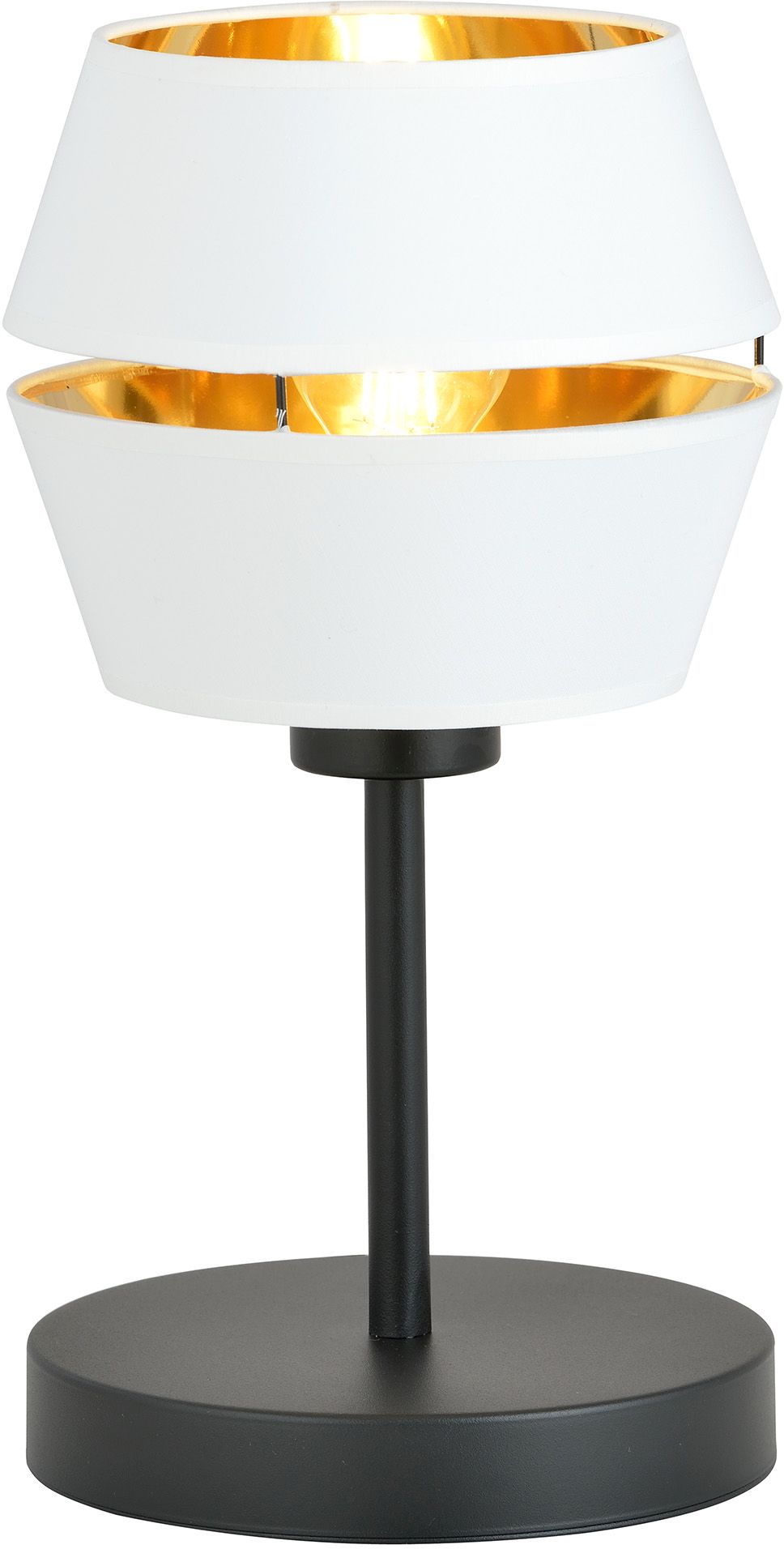 Darmowa Dostawa - Lampa stołowa 1x15 W biała-czarna-złota Emibig Piano 1182LN