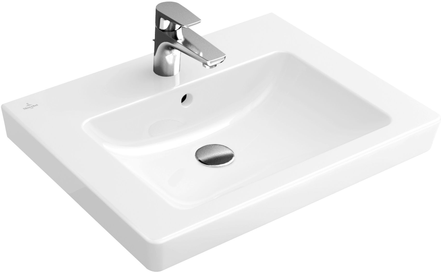 Darmowa Dostawa - Umywalka 60x47 cm prostokątna ścienna-meblowa biała Villeroy & Boch Subway 2.0 71136GR1