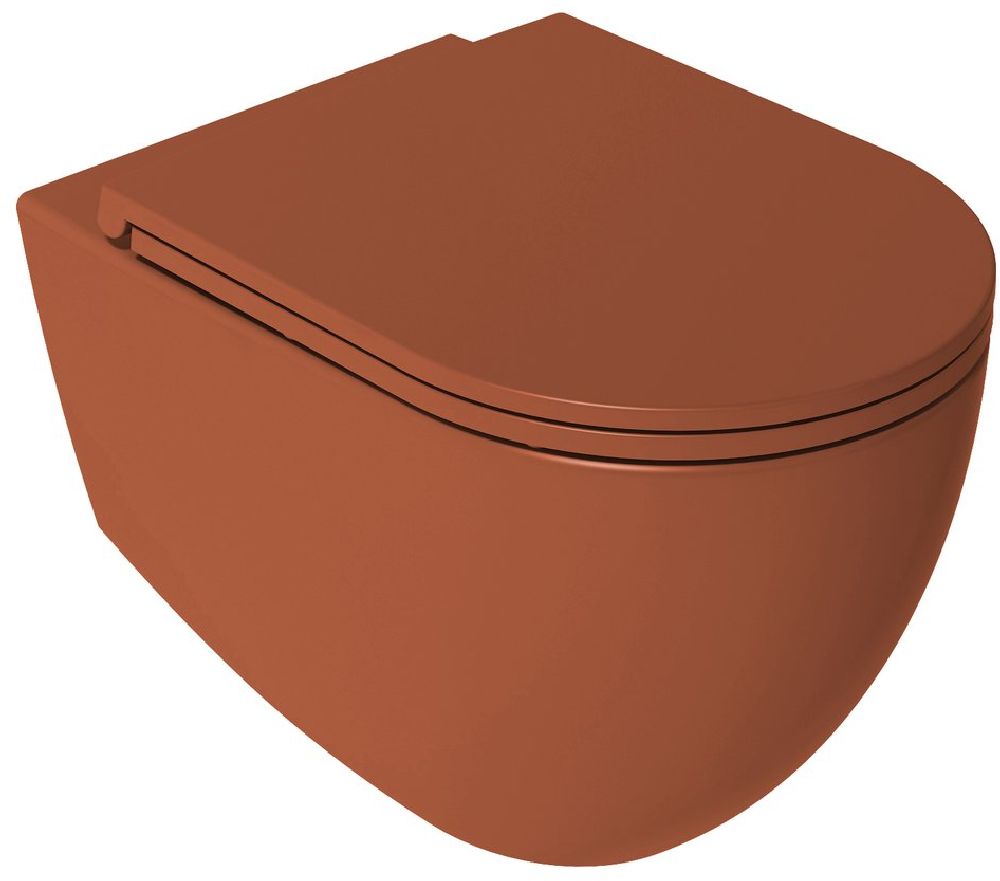 Darmowa Dostawa - Miska WC wisząca bez kołnierza brązowy mat Isvea Infinity 10NF020042U