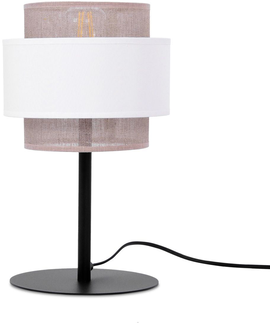 Darmowa Dostawa - Lampa stołowa 1x40 W biała-beżowa Kaja Cezar K5276