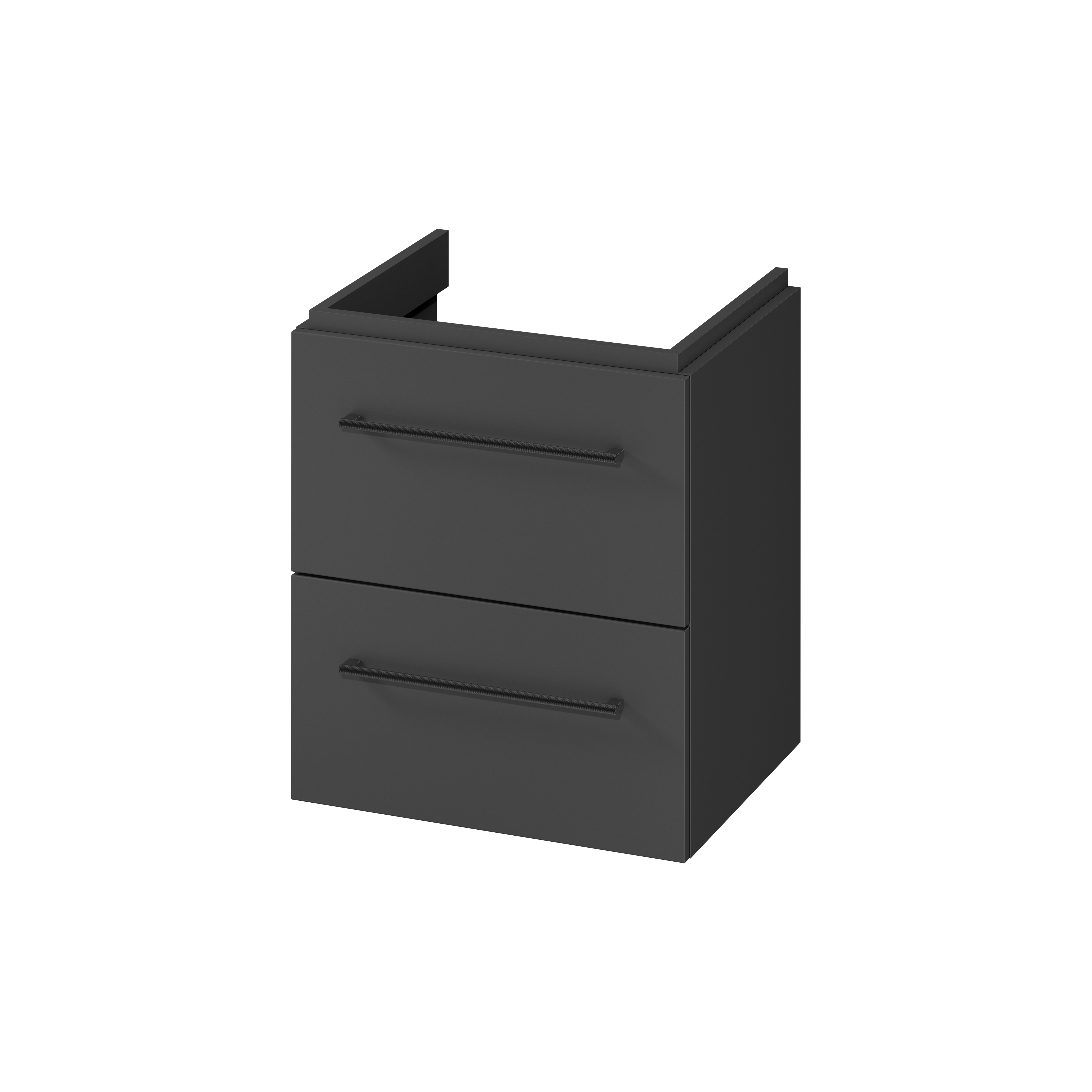 Darmowa Dostawa - Szafka 49.4x39.4x57.2 cm podumywalkowa wisząca antracyt Cersanit Larga S164035