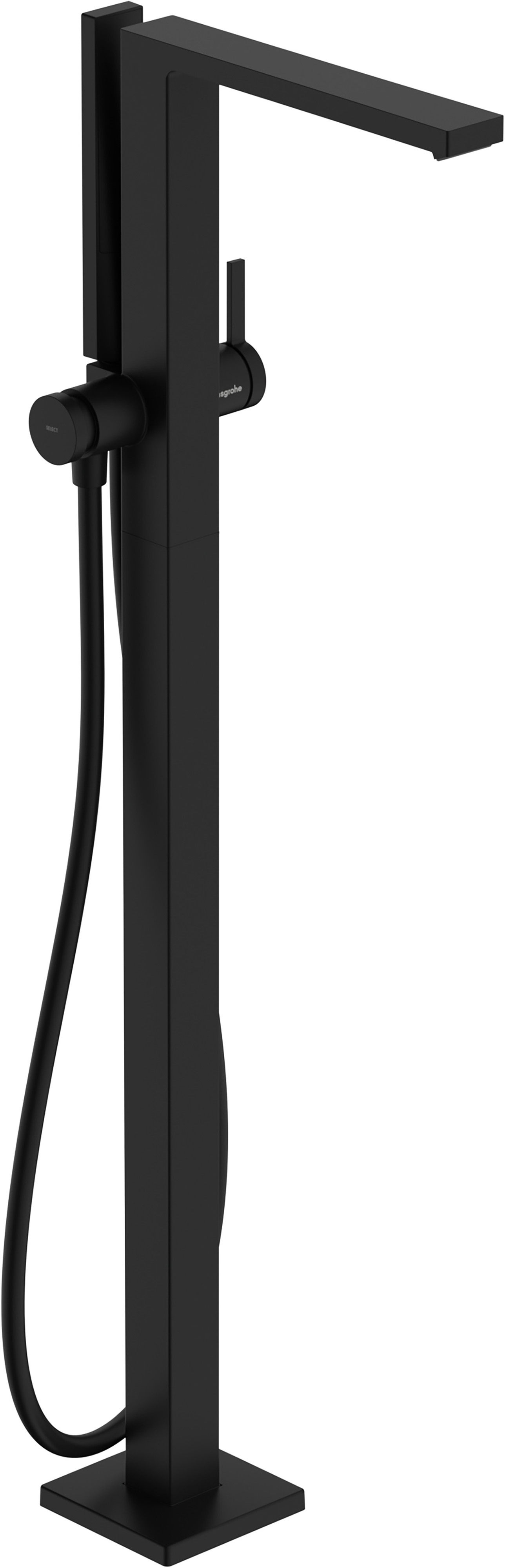 Darmowa Dostawa - Bateria wannowo-prysznicowa wolnostojąca czarna Hansgrohe Tecturis E 73445670