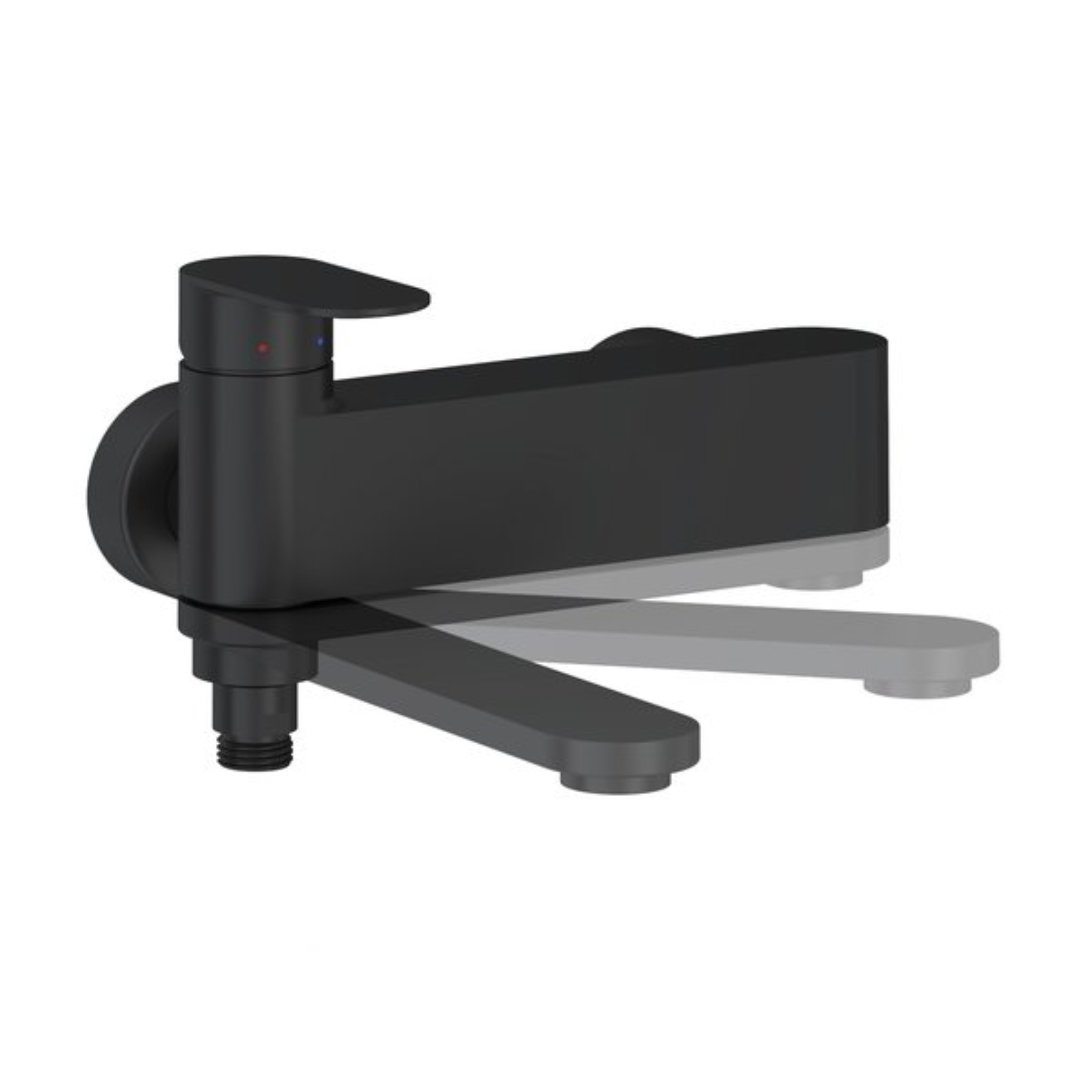 Darmowa Dostawa - Bateria wannowo-prysznicowa ścienna czarna Ravak Chrome II X070463