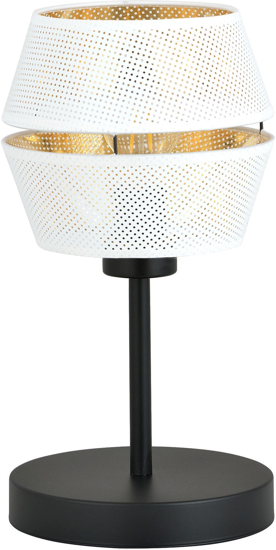 Darmowa Dostawa - Lampa stołowa 1x15 W biała-czarna-złota Emibig Malia 1184LN
