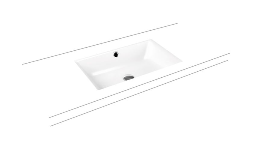 Darmowa Dostawa - Umywalka 60x38.5 cm prostokątna podblatowa biała Kaldewei Puro 901006003001