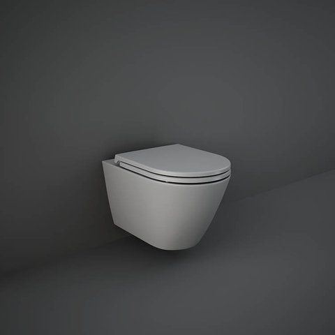 Darmowa Dostawa - Miska WC wisząca bez kołnierza szary mat Rak Ceramics Feeling RST23503A