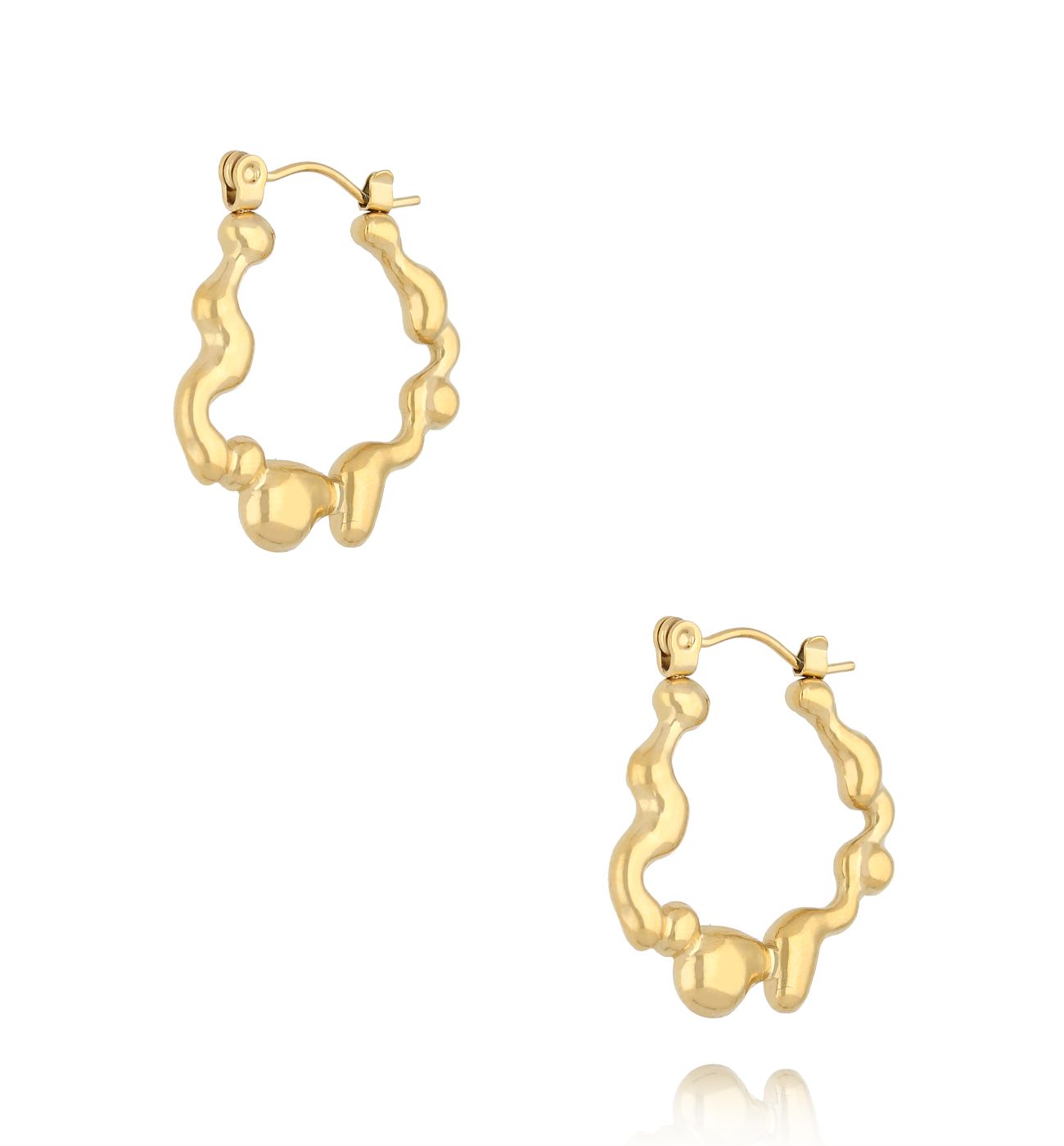 Kolczyki złote Luxe Charm - By Dziubeka