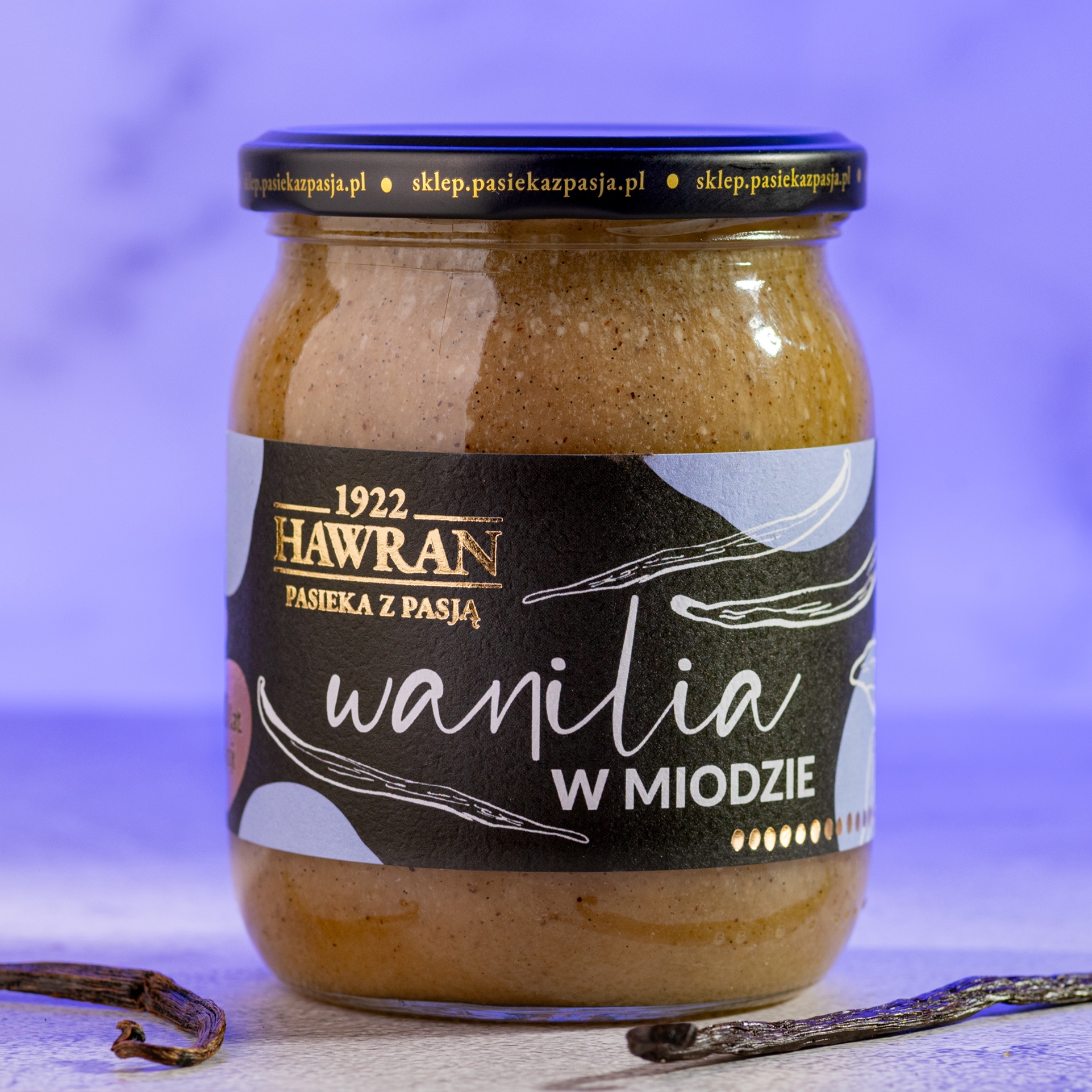 Wanilia w miodzie wielokwiatowym 630g - Pasieka z Pasją Hawran