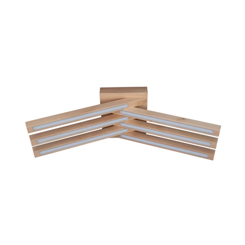 Drewniana Lampa Sufitowa SPOT Light 6xLED 27W Naturalna Brzoza FSC, Polski Producent, 1 szt.