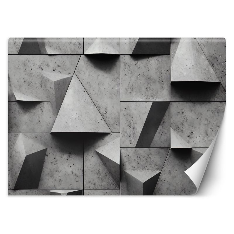 Fototapeta Feeby Geometryczne kształty beton 3D 200x140 1 szt