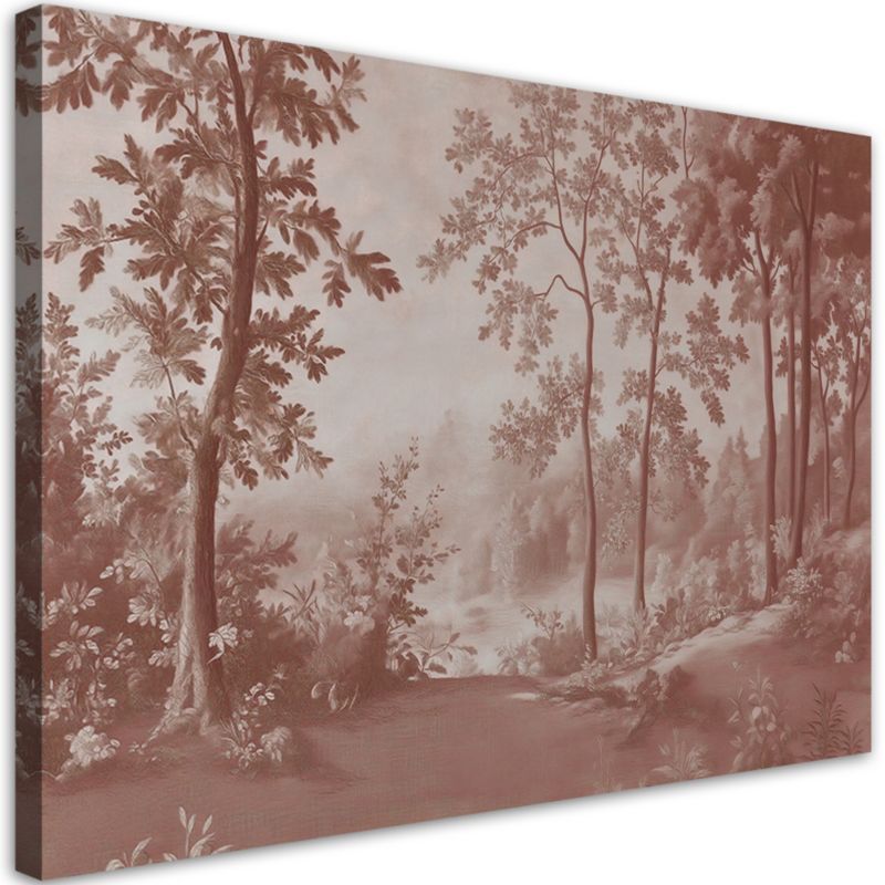 Obraz do salonu sypialni Feeby Drzewa Natura Las Brązowy 90x60 cm 1szt