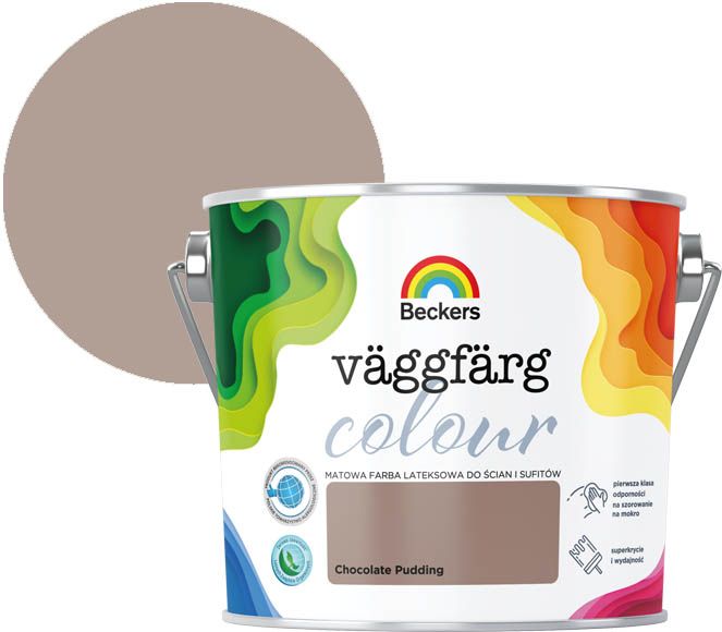 Farba kolorowa Beckers Vaggfarg Colour chocolate pudding 2,5 l