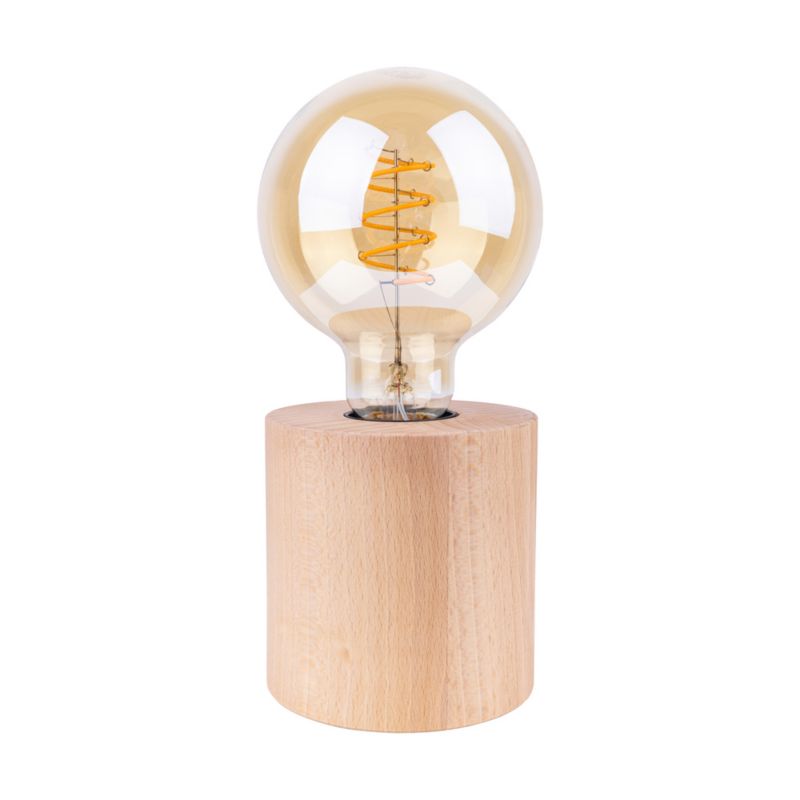 Drewniana Lampa Stołowa SPOT Light 1xE27 Max.25W Naturalne Drewno Bukowe FSC, Polski Producent, 1 szt.