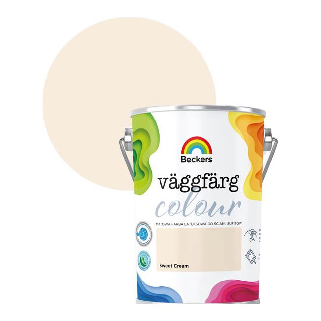 Farba kolorowa Beckers Vaggfarg Colour sweet cream 5 l
