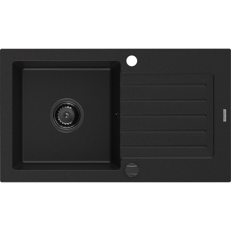 Zlewozmywak wpuszczany Mexen Pablo 1-komorowy czarny 752x436mm - 6510751010-77 1 szt.