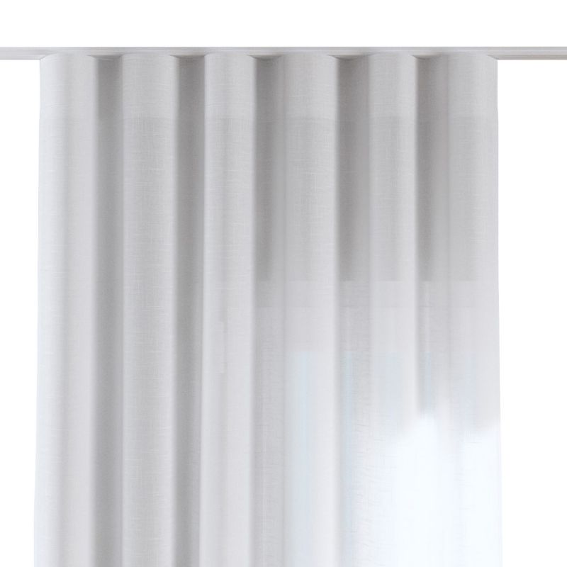 Zasłona na taśmie wave Dekoria 130x245 cm prześwitująca biała 1 szt.