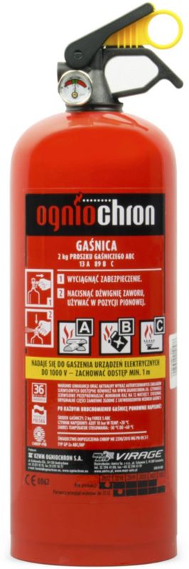 Gaśnica proszkowa z uchwytem 2 kg
