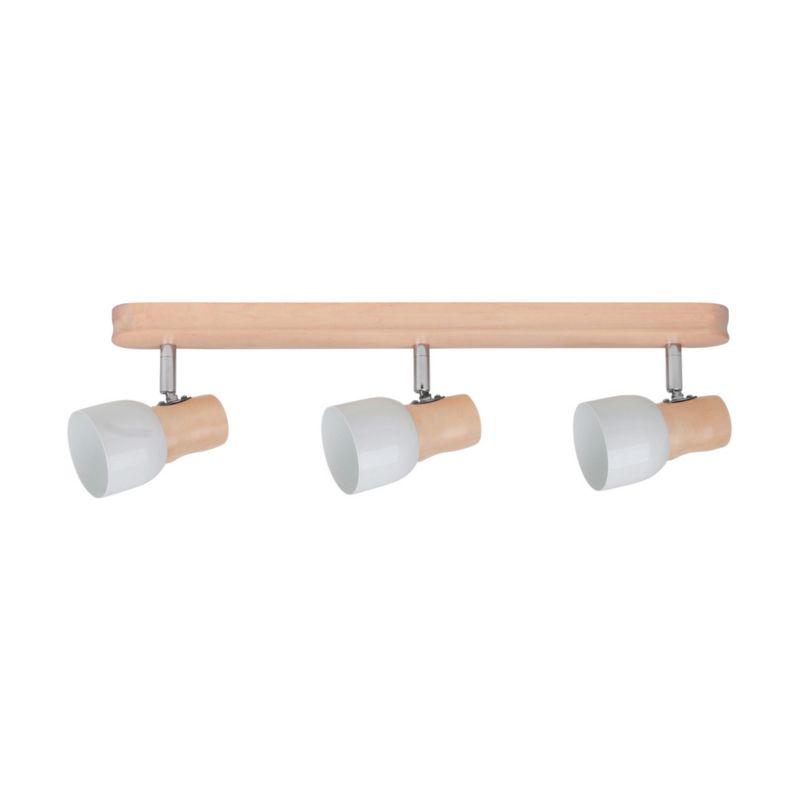 Drewniana Lampa Sufitowa SPOT Light 3xE14 Max.40W Naturalna Brzoza FSC z Białym Kloszem, Polski Producent 1 szt.