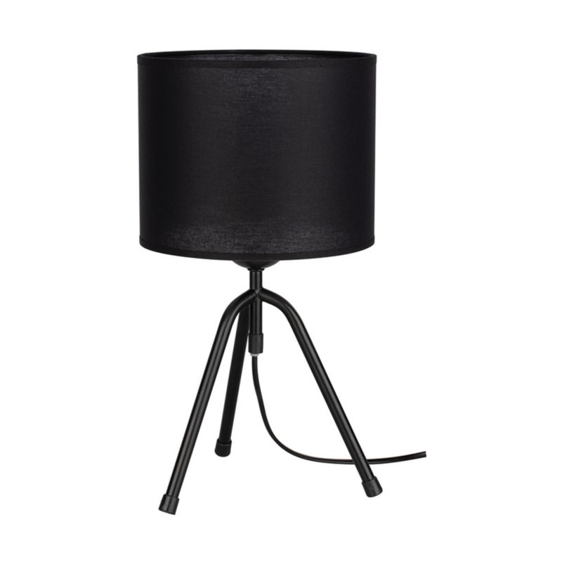 Lampa Stołowa SPOT Light 1xE27 Max.40W Kompozycja Eleganckiej Czerni z Czarną Tkaniną, Polski Producent, 1 szt.