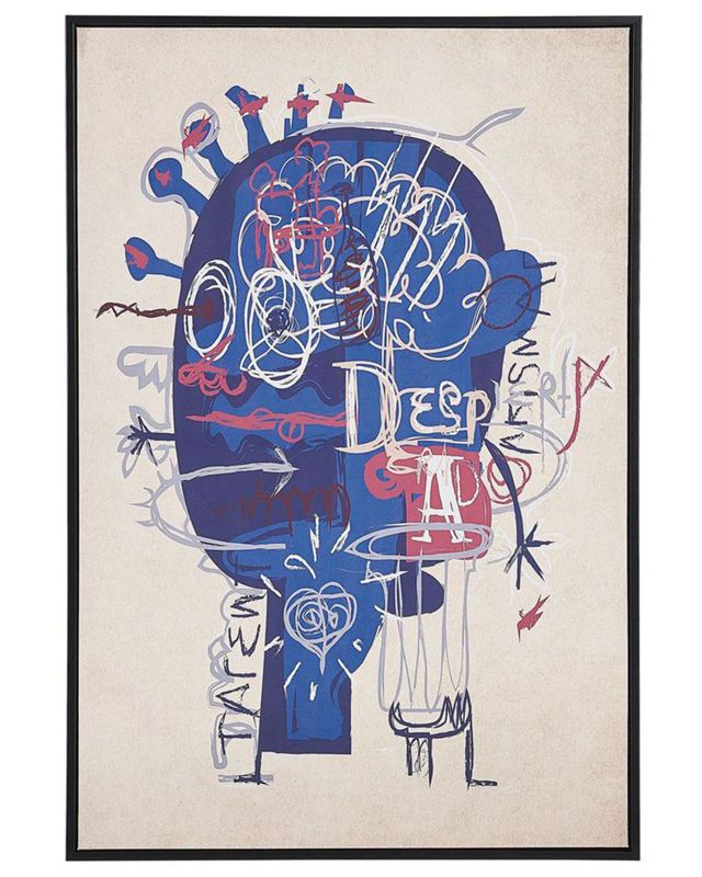 Obraz na płótnie Treppio Prostokątny 63 x 99 cm Abstrakcyjny Niebieski 1 szt.