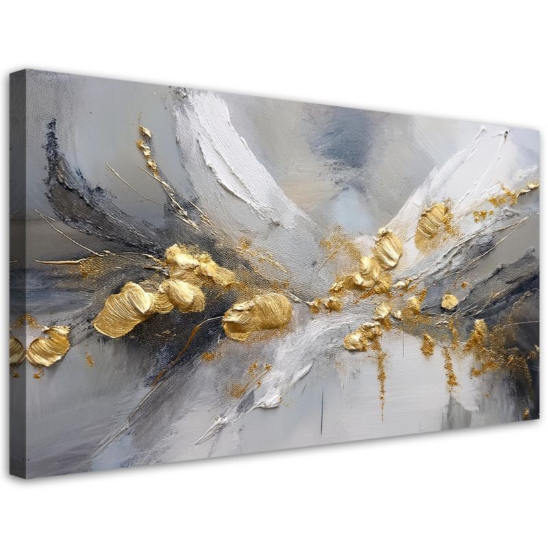 Obraz na płótnie Feeby 80x40cm Złoto Glamour Abstrakcja 1 szt.