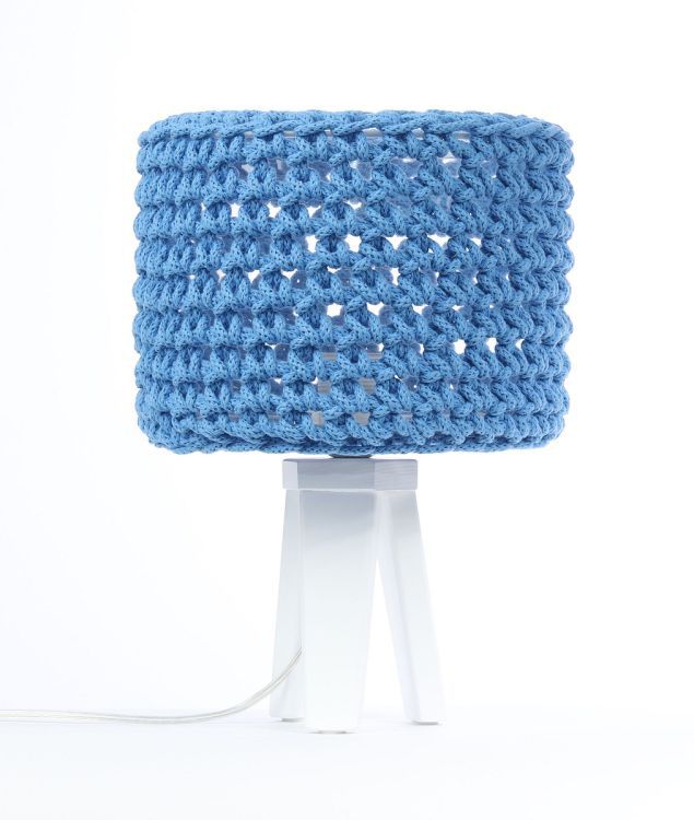 Lampa Bps Koncept stołowa COTTON WOOD niebieska 1 szt
