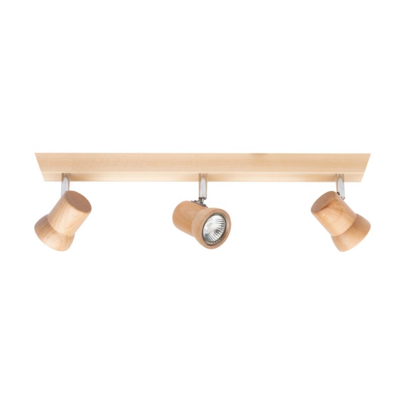 Drewniana Lampa Sufitowa SPOT Light 3xGU10 LED 5W Naturalna Brzoza FSC, Polski Producent 1 szt.