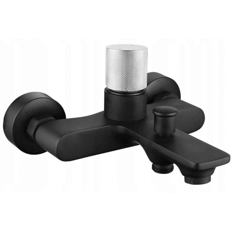 Bateria wannowa Mexen Royo One czarna/chrom 1 szt.