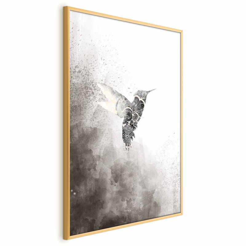 Plakat Artgeist Etniczny koliber 40x60 cm z ramą złotą 1 szt