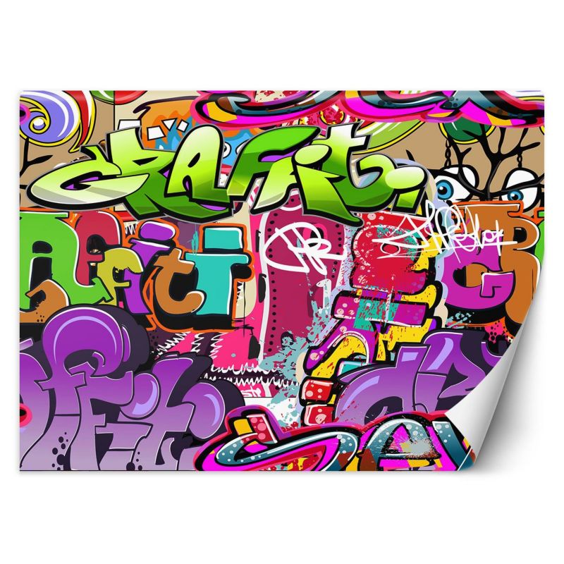 Fototapeta Feeby Graffiti art w neonowych kolorach street art 200x140 1 szt