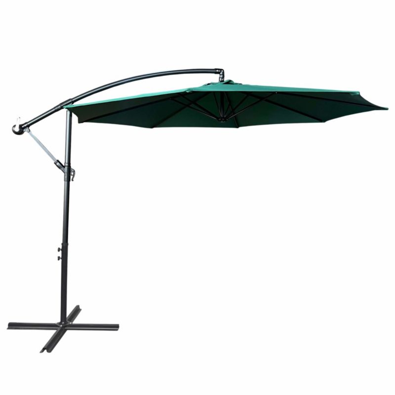 Parasol ogrodowy Aster ochrona UV w kolorze ciemnozielonym waga 12,1 kg wymiary 300x300x245 cm 1 szt.