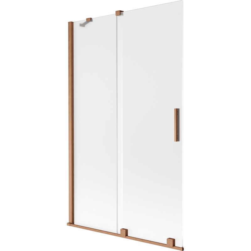 Parawan nawannowy rozsuwany Mexen Velar szron miedź szczotkowana 110x150 cm 1 szt.