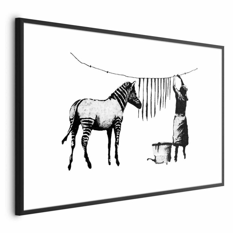 Plakat Artgeist Banksy: Pranie 60x40 cm z ramą czarną 1 szt