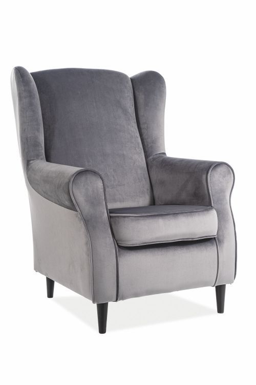 Fotel Signal BARON VELVET szary 1 szt