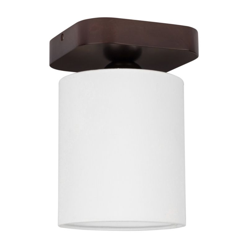 Drewniana Lampa Sufitowa SPOT Light 1xE27 25W Drewno Bukowe Orzechowe FSC z Białą Tkaniną, Polski Producent 1 szt.