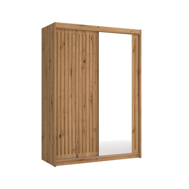 Szafa przesuwna Bettso Lay 105 cm designerska z lamelami dąb wotan 1szt.