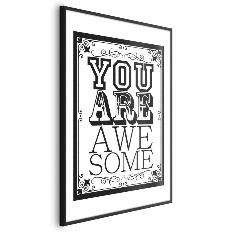 Plakat Artgeist You are awesome 21x30 cm z ramą czarną 1 szt