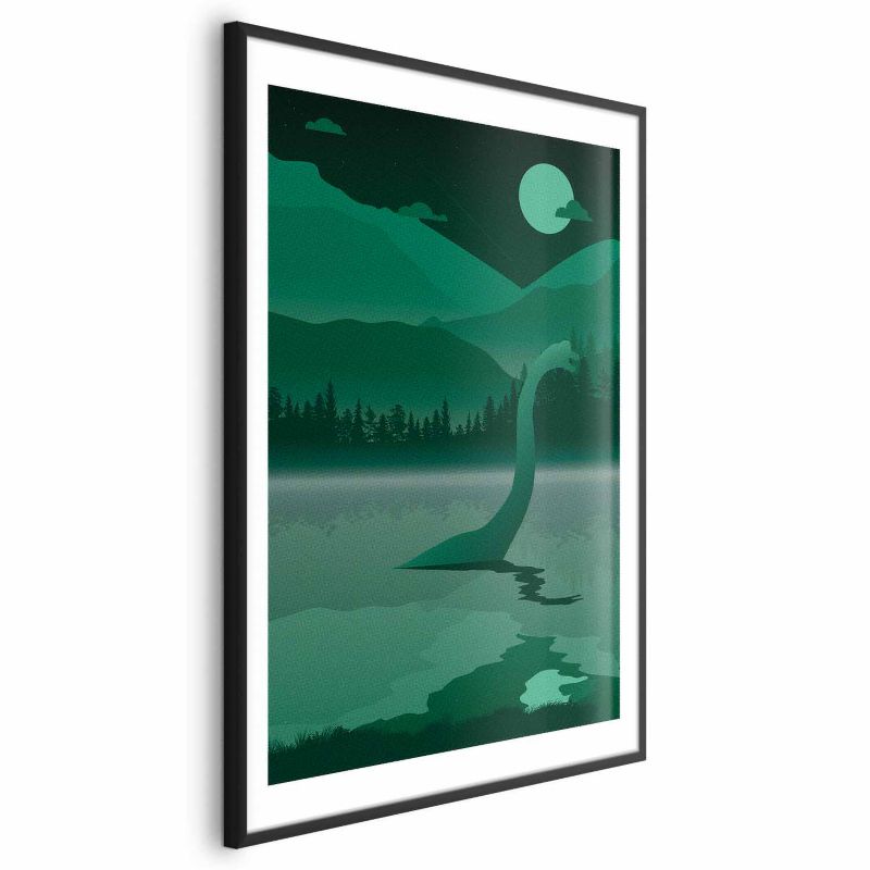 Plakat Artgeist Loch Ness 21x30 cm z ramą czarną 1 szt