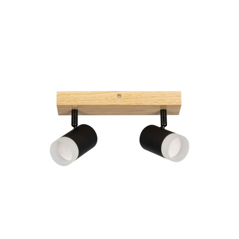 Lampa sufitowa LightLogic LL ANAN EL-2I GU10 66224 ścienna drewniana regulacja podwójna 1 szt.