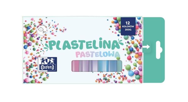 Plastelina pastelowa 12 kolorów OXFORD