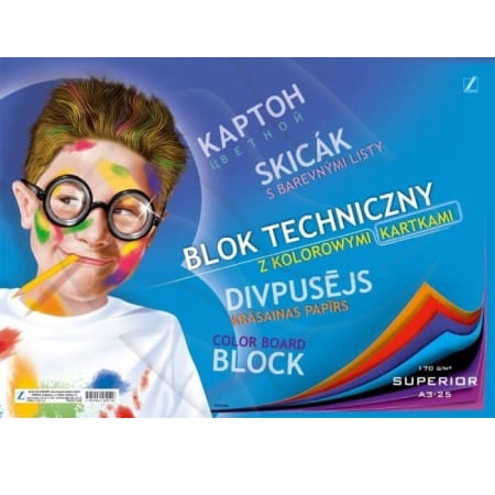 BLOK A4 TECHNICZNY KOLOR SUPERIOR Kreska